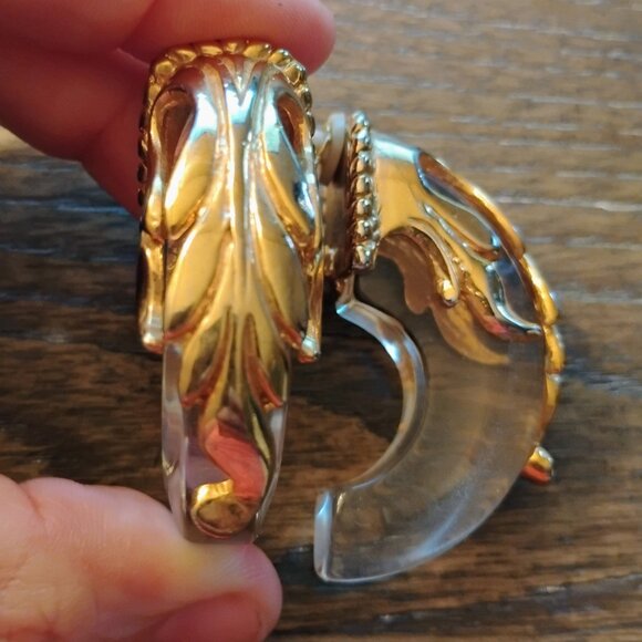 Vintage Inna Cytrine Style Lucite Earrings - Picture 3 of 4